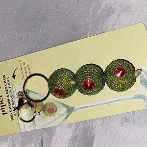 Piper K Olive Green Keychain Bag Charm Ta Rt Th